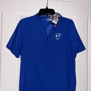 Under Armour Blue Short Sleeve Baseball Tees